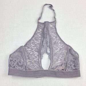 Victoria's Secret High Neck Lilac Lace Keyhole Bralette
